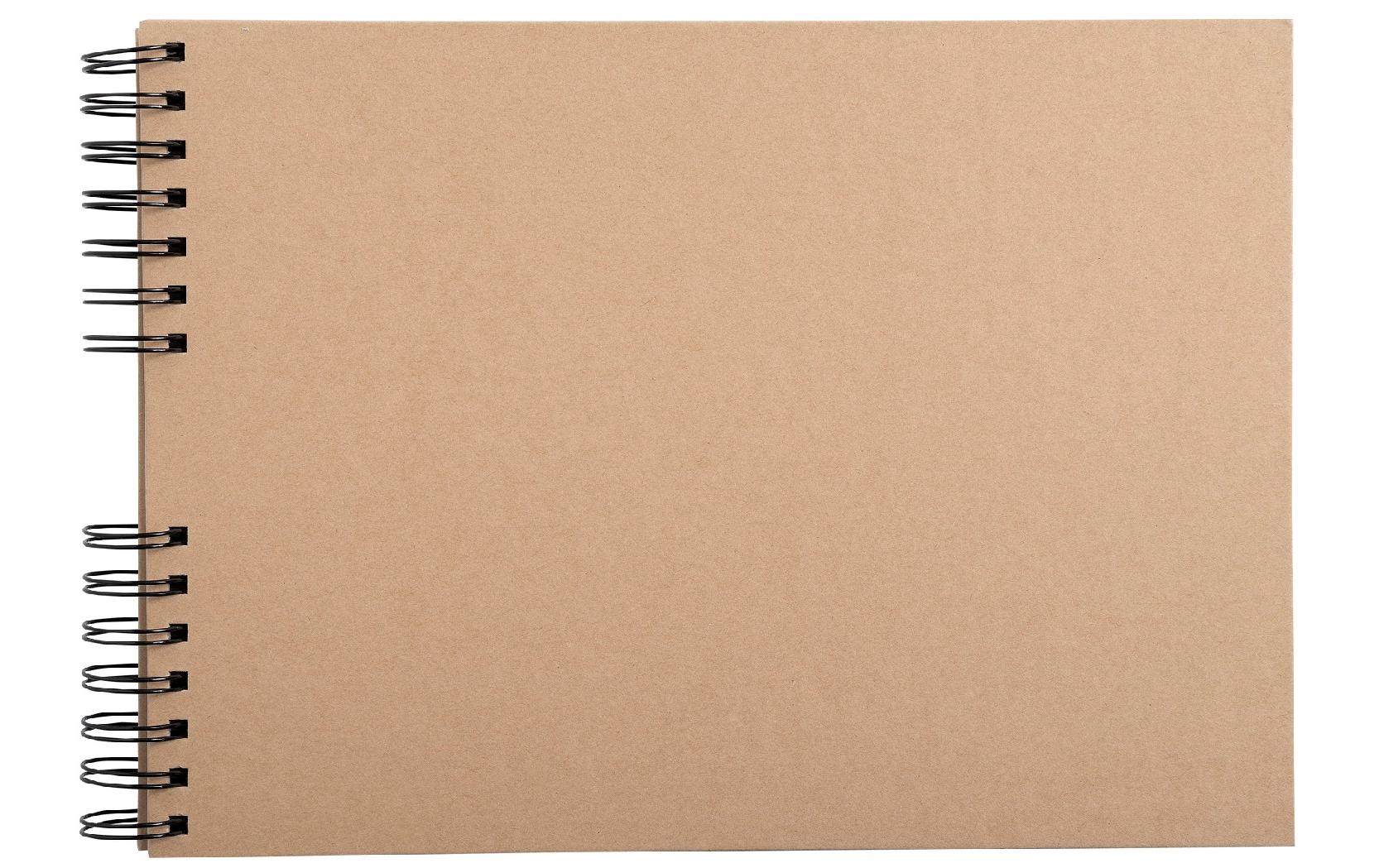 Kreativalbum Scrap-Addict Kraft SetSpiralalbum-Set aus 48 Teilen