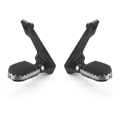 Repose-pieds Rizoma Escape - passager avec kit de montage 22 mm - Noir