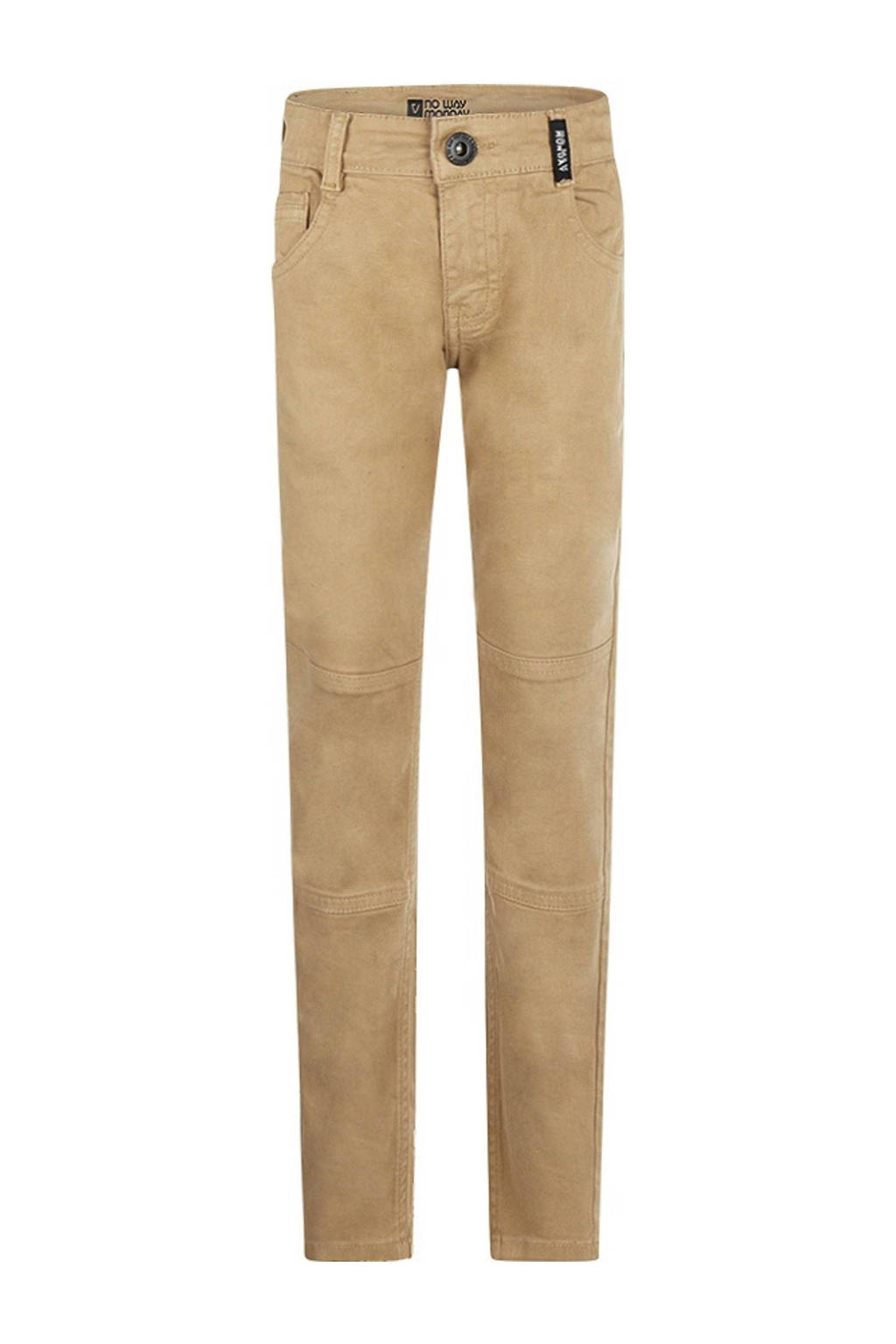 No Way Monday tapered fit broek kaki