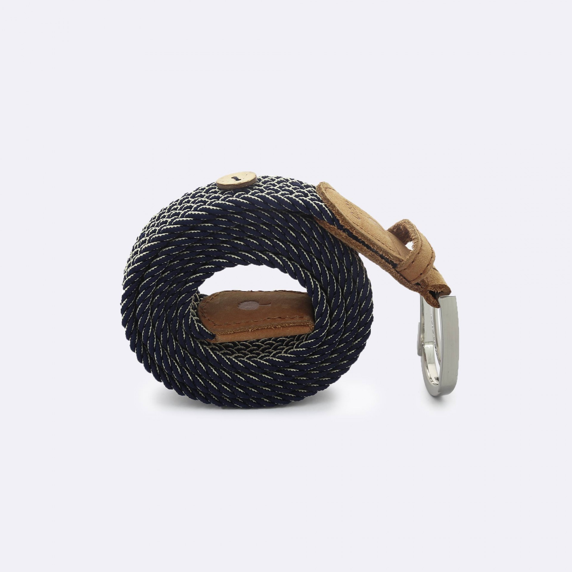 Ceinture bleu marine & écru polyester recyclé - modèle Belt