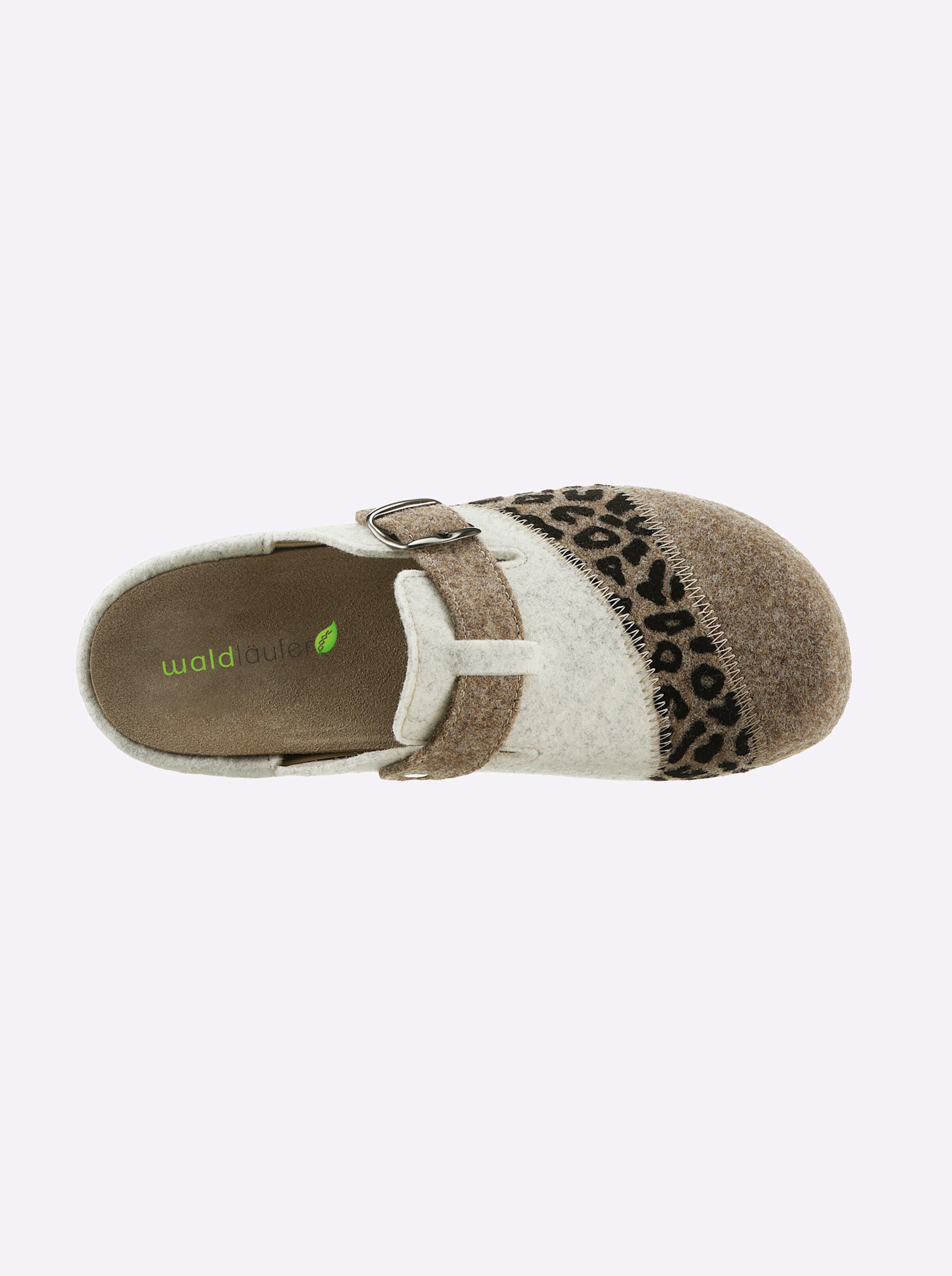 Waldläufer Pantoffel in beige-gemustert