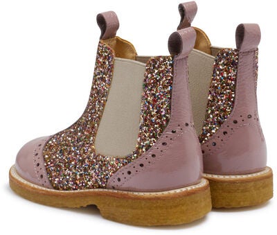 ANGULUS Chelsea Vintersko, Rose/Multi Glitter/Beige