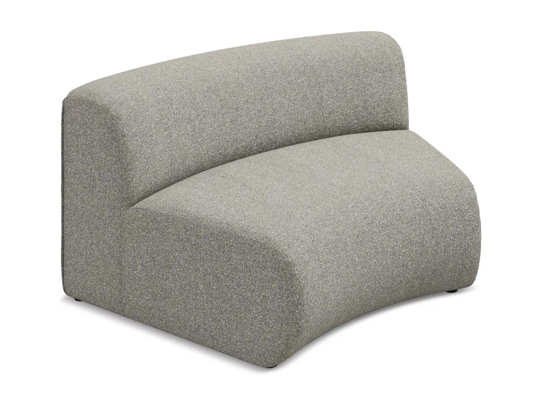 Fauteuil d'angle pour canapé modulable en tissu texturé - beige foncé - EKAHI