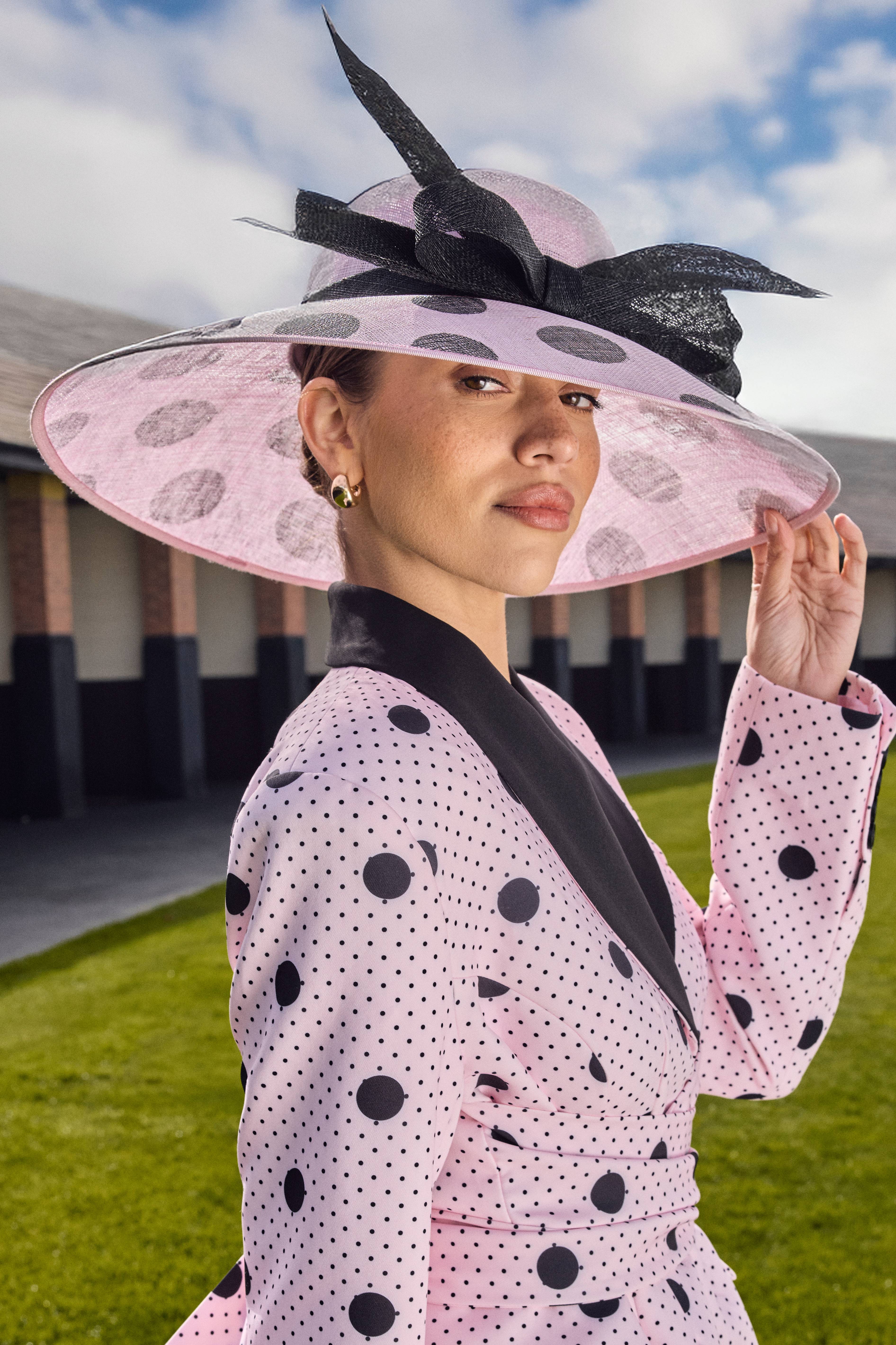 Coast Chapeau Lisa À Large Bord Beige Avec Nœud Et Imprimé À Pois