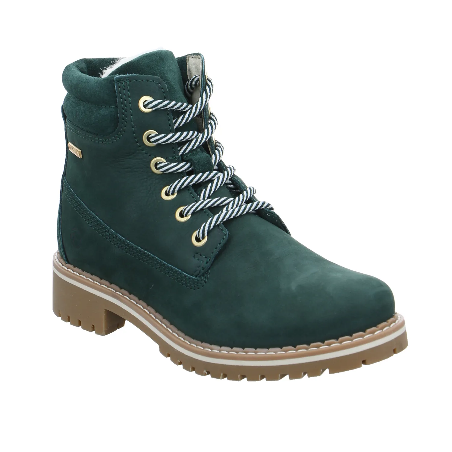 TAMARIS Boot Grün Leder  mit Tex-Membrane
