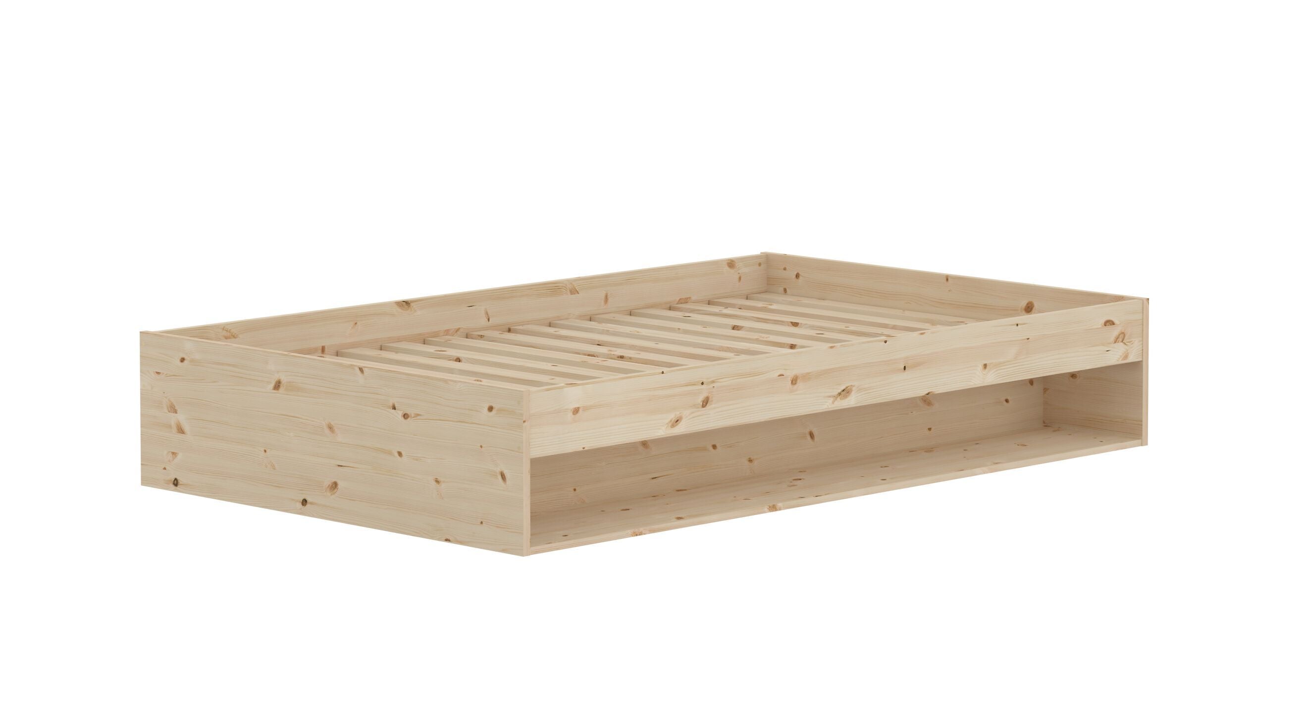 Flexa GROW Bett - Kiefer natur / B: 124.6 cm x T: 204.0 cm x H: 35.0 cm