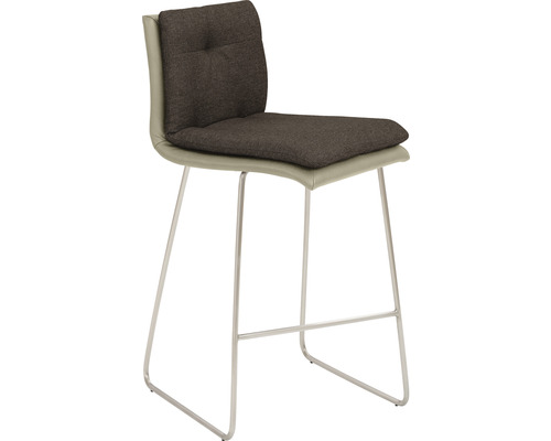 Barkruk Mayer Zitmeubelen 1231 48,5 x 51,5 x 90 cm RVS/taupe + chocoladebruin 1231_K4_126