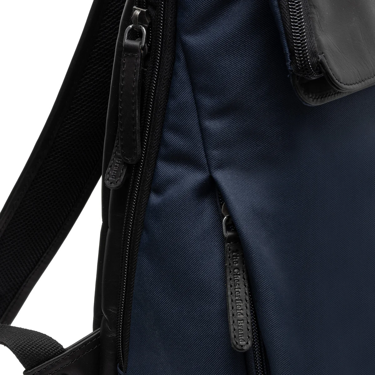 The Chesterfield Brand Nylon Wax Pull Up Rugzak Trondheim 15,6 Inch Navy