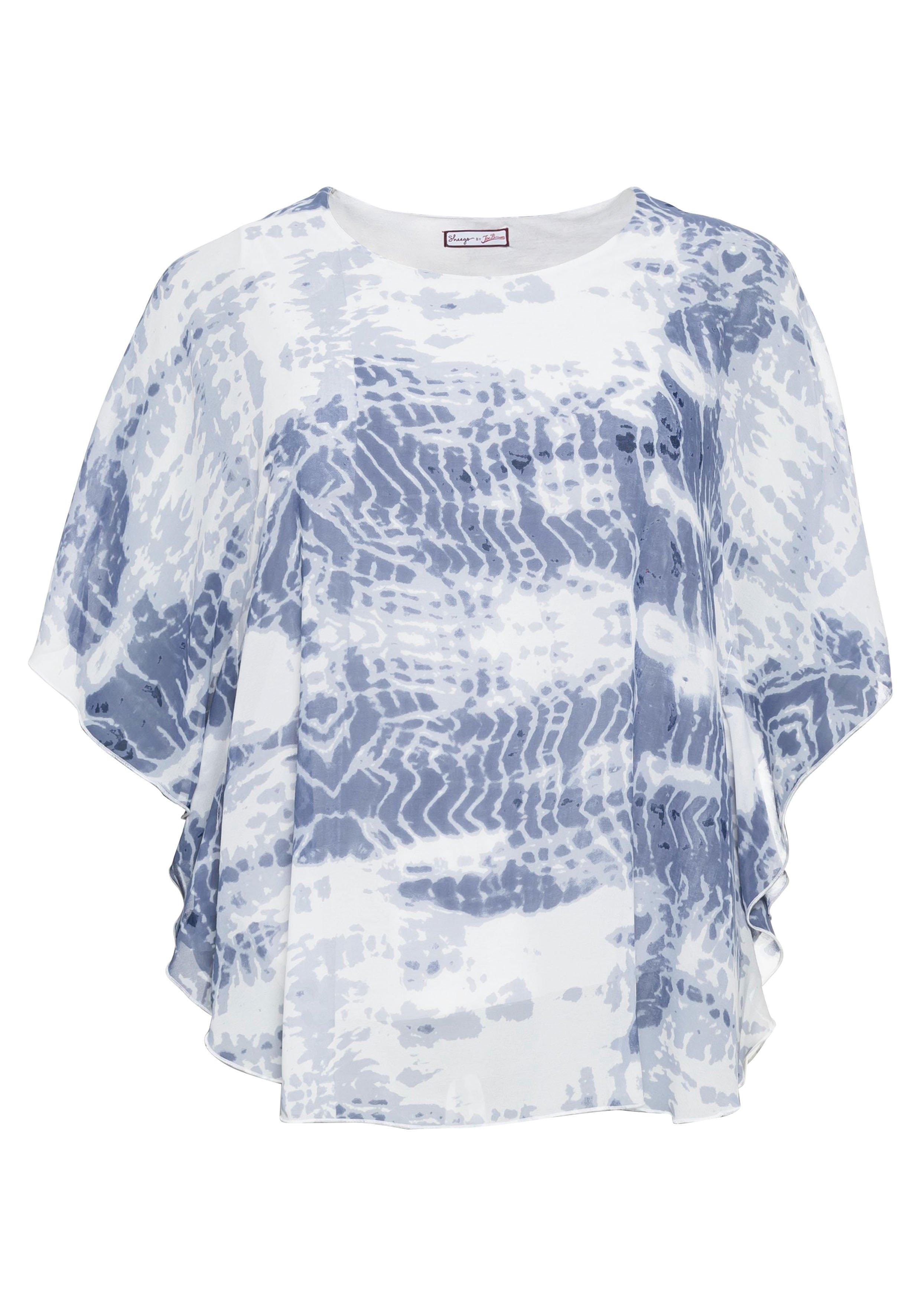 Longtunika mit Batikprint und Fledermausärmeln