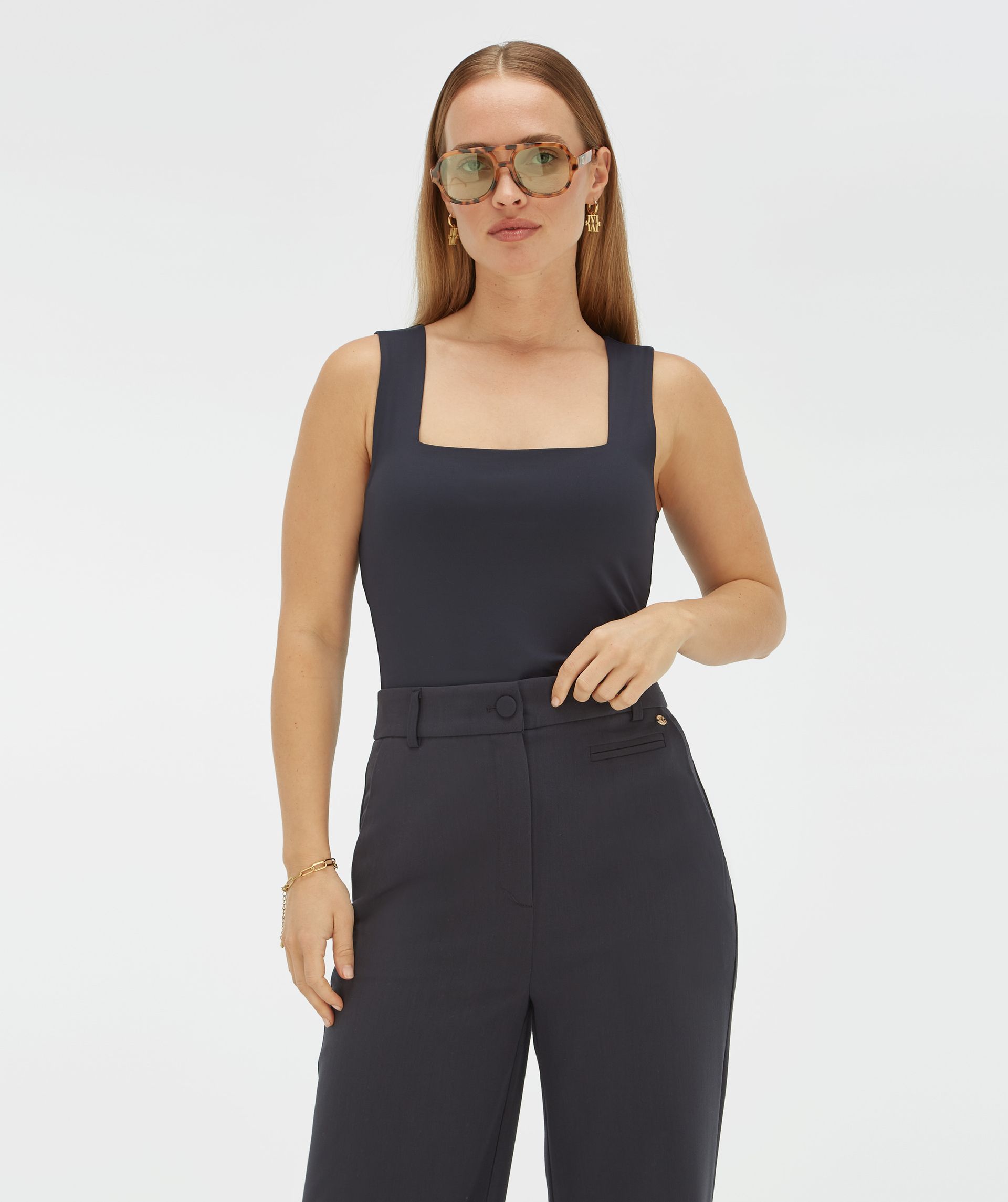 JV-LINDE slim fit top - dark blue