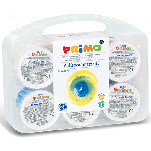 Primo vingerverf textiel - 6st