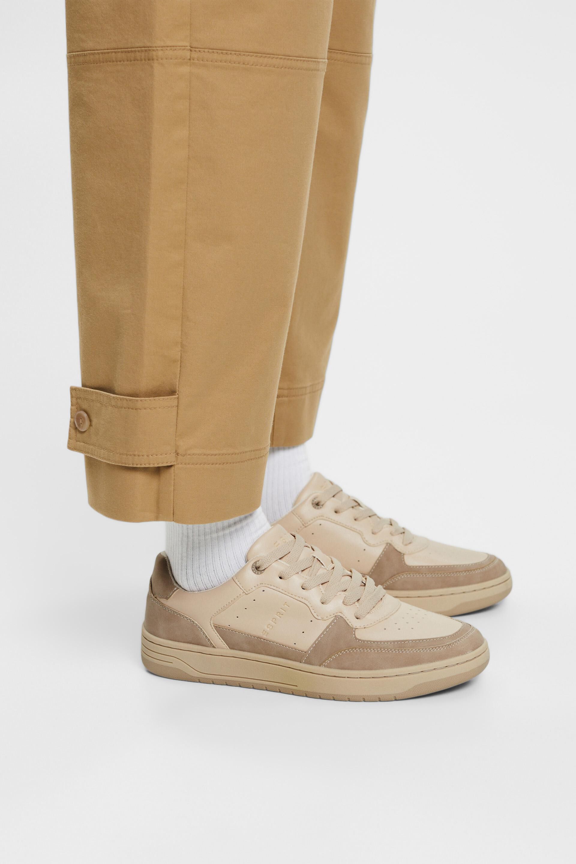Sneakers bicolores en similicuir