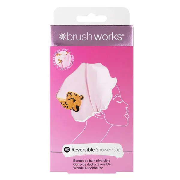 Touca de natação reversível com estampa de leopardo da Brushworks