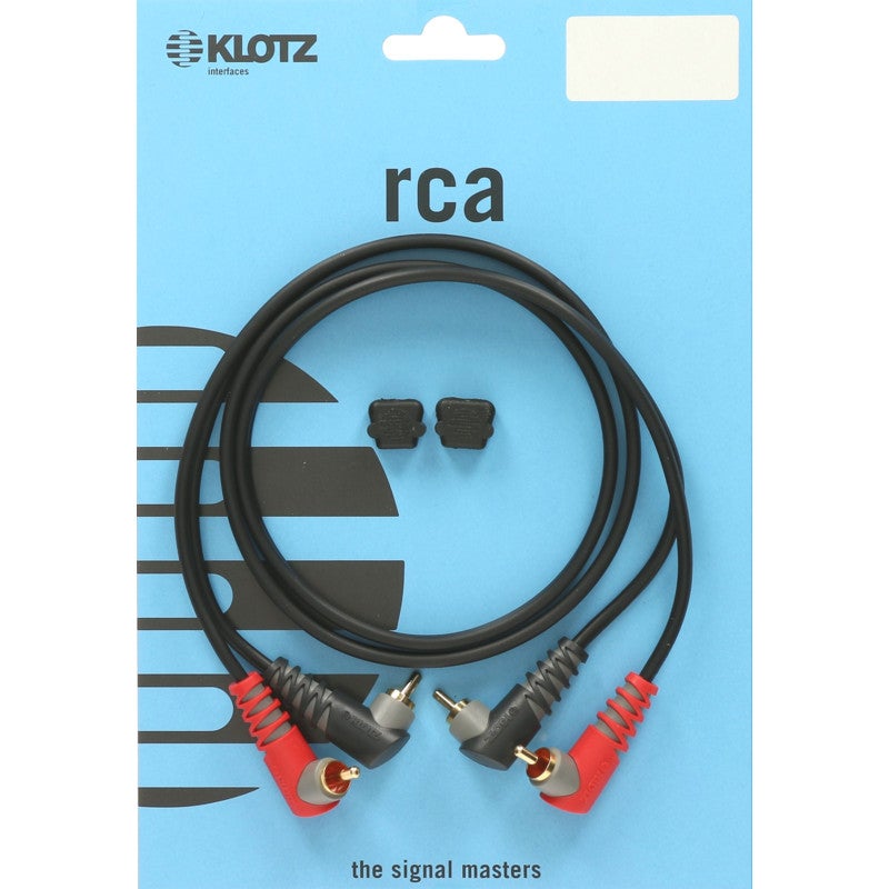 Klotz AT-CCA0200 stereo twin kabel 2x RCA male haaks 2m (set van 2)