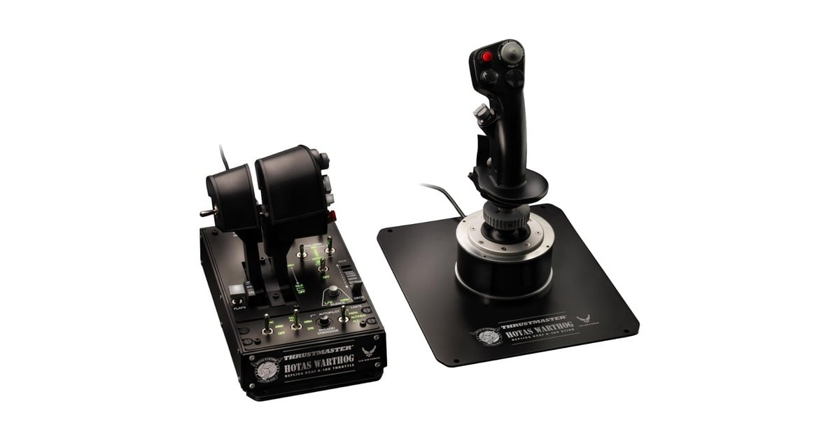 ThrustmasterHOTAS Warthog Joystick en Throttle gaming hotas  (Zwart/zilver, Pc)