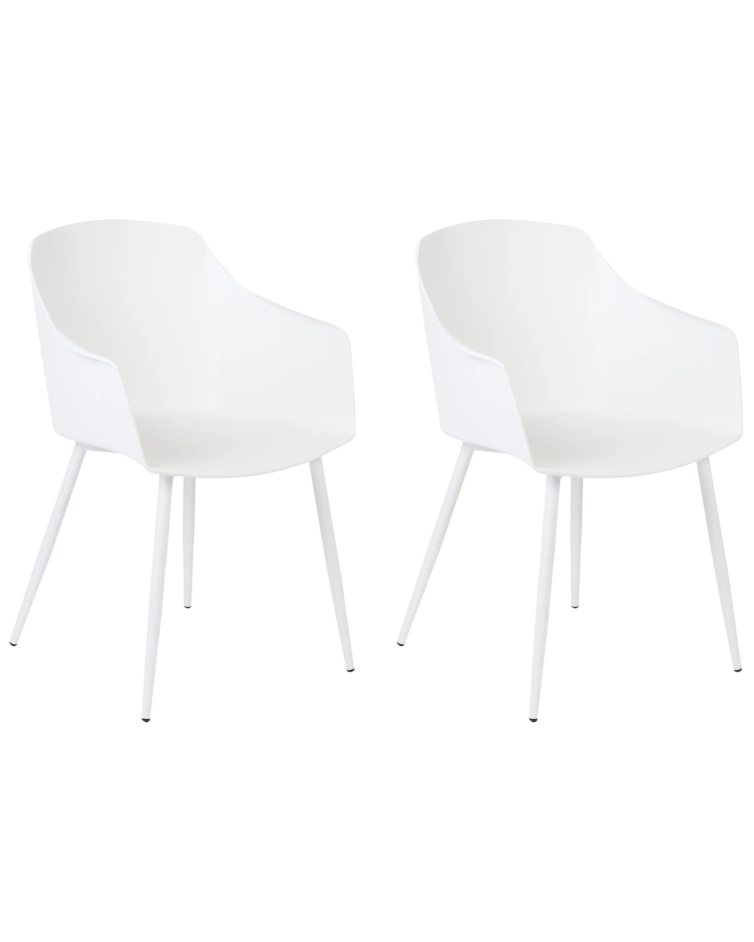 Set van 2 eetkamerstoelen FONDA Wit
