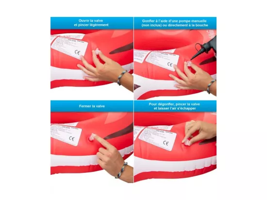 Filet de volley Gonflable et Flottant + Ballon Gonflable pour Piscine & Plage - Pack Sport Cactus