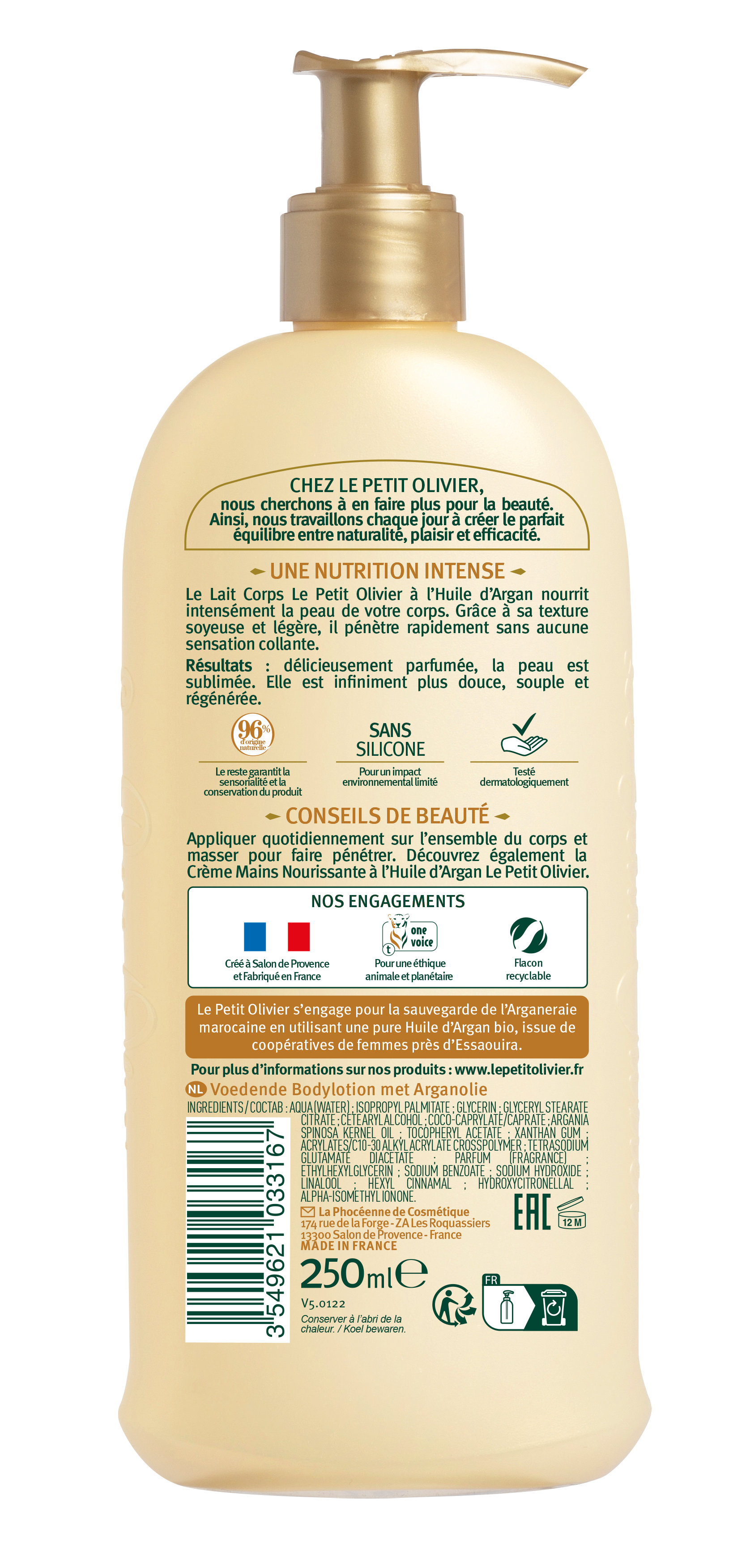LE PETIT OLIVIER Körpermilch<br>250 ml, Milch, Nährend