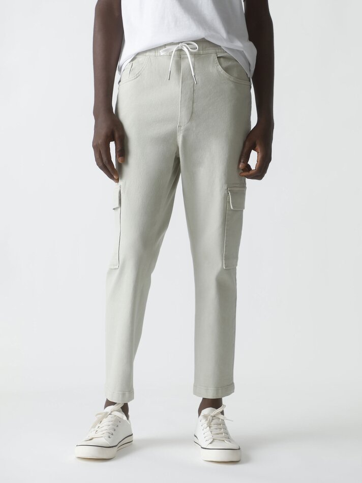 Calça jogger cargo - Off-white
