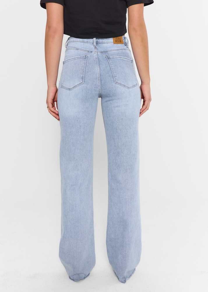 Straight leg stretch jeans denim blauw