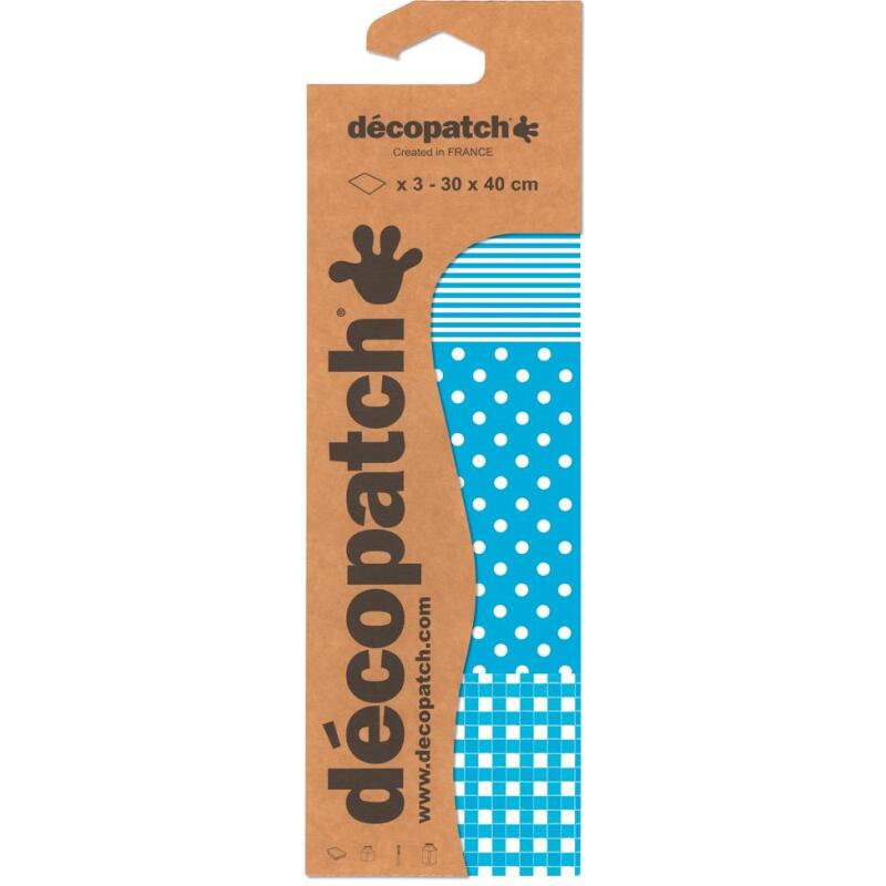 Pochette 3 Feuilles Identiques Ref 549 - Bleu