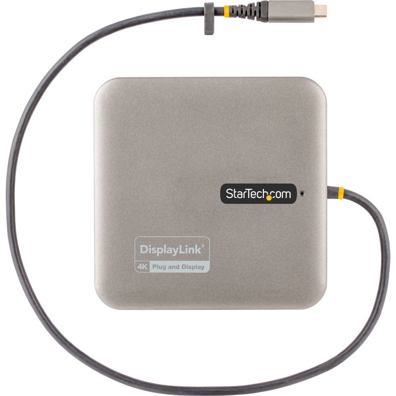 StarTech.com Station d'Accueil USB C, Double HDMI 4K 60Hz Compatible avec Macbook Pro (M1/M2/M3/M4) et Windows, Hub USB-A/USB-C 10Gbps, 100W Power Delivery, GbE, SD, Câble 56cm