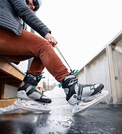 K2 Skates - Alexis Ice Pro - Grau/Türkis