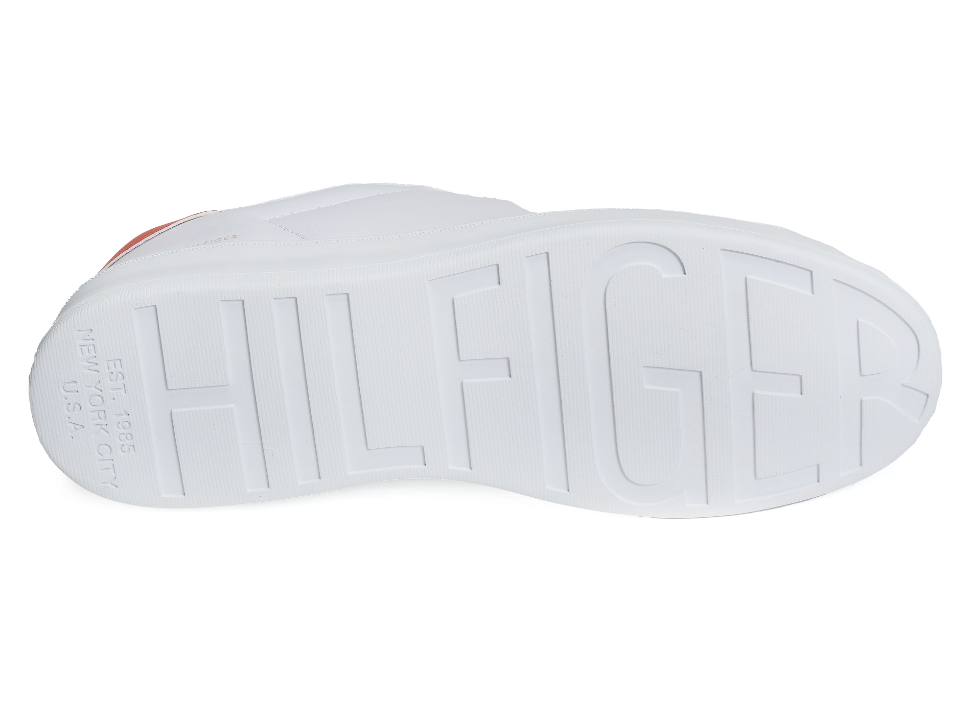 Court sneaker leather cup 4483 blanc orange