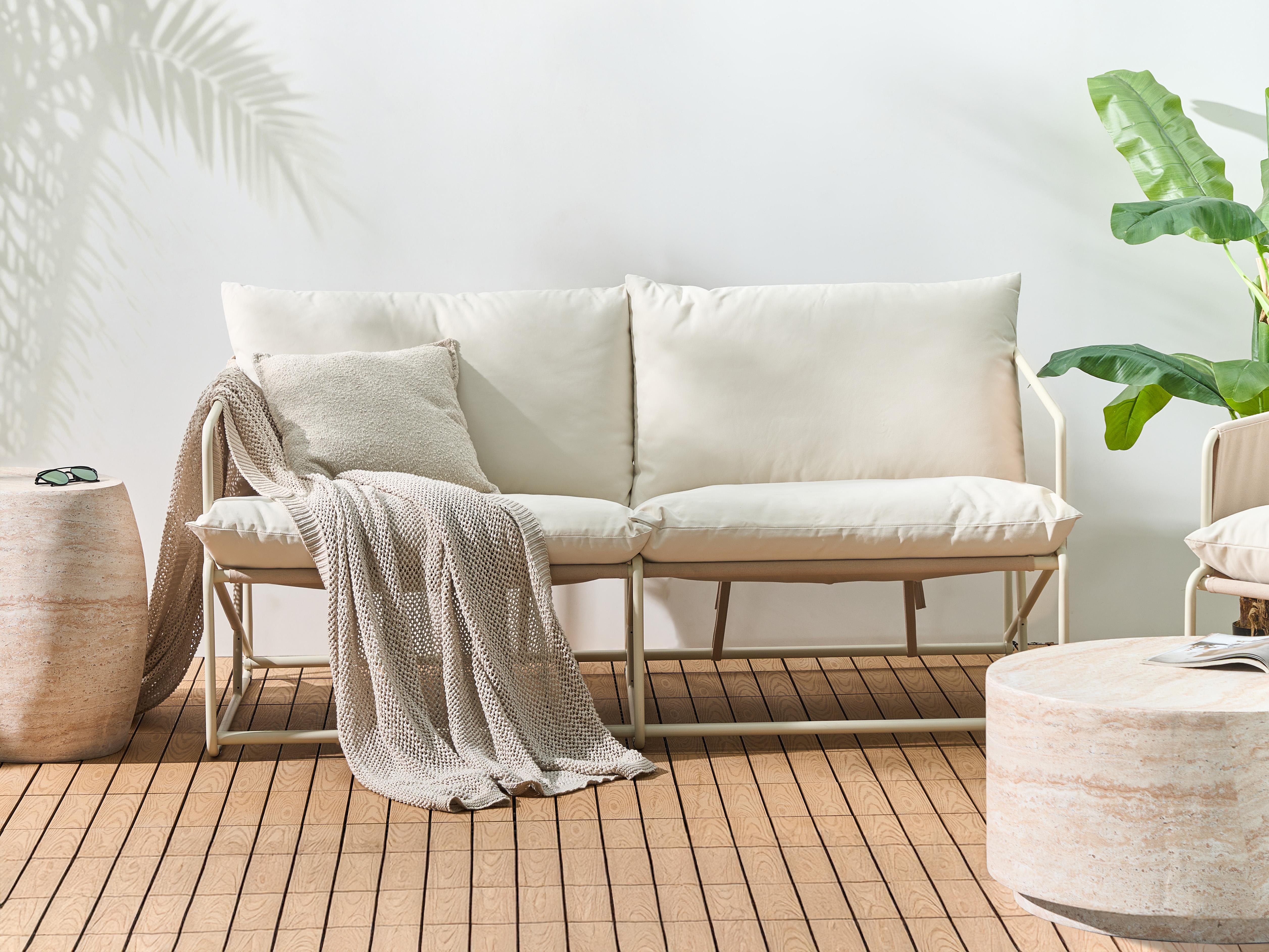 Tuin loungebank 2-zits PONTE Metaal Taupe