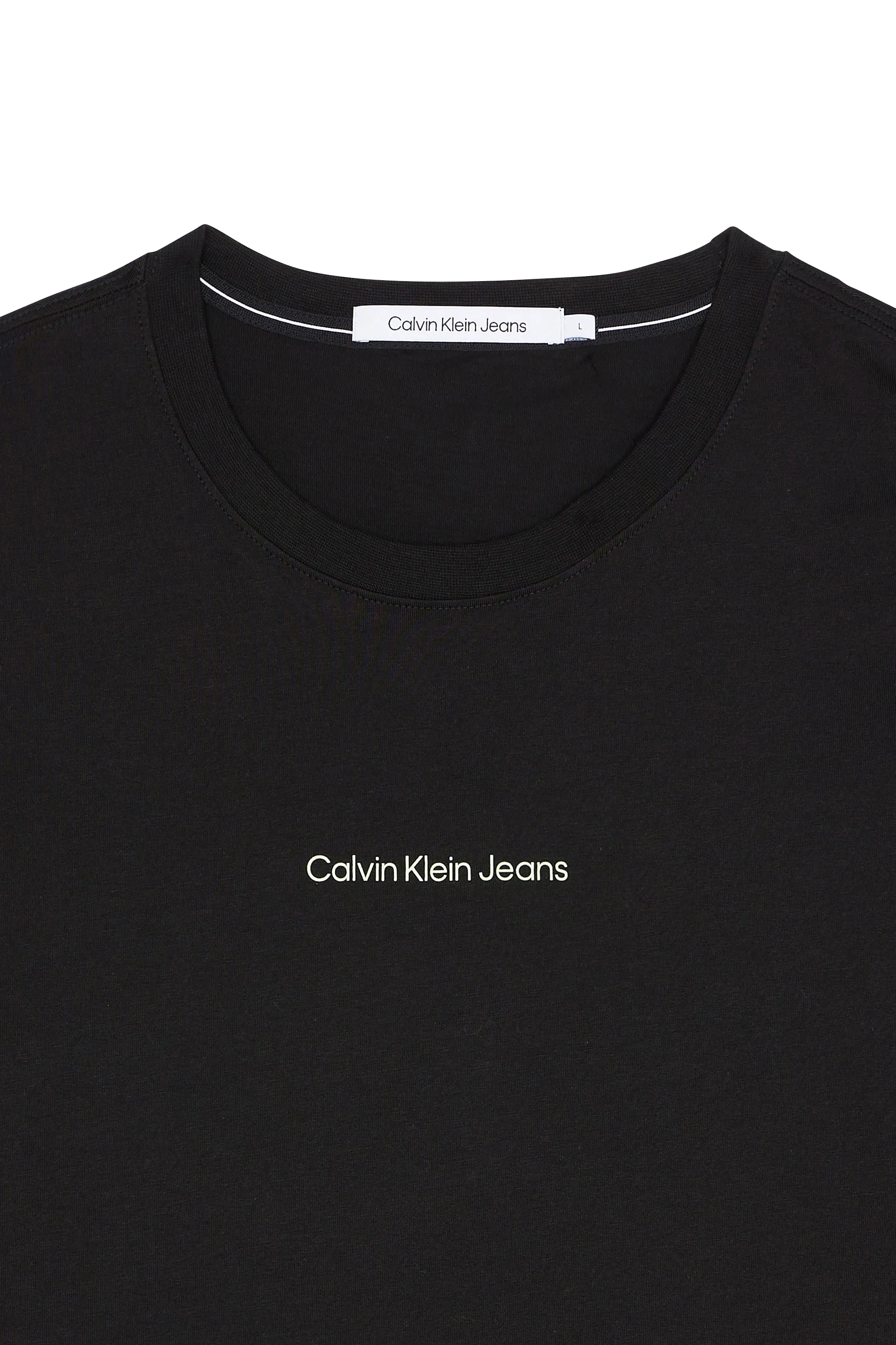 CALVIN KLEIN JEANS T-shirt  STACKED SLOGAN LS TE Noir