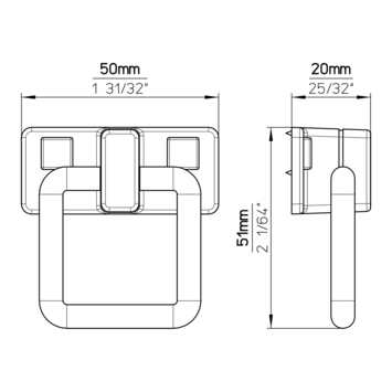 Knop Jasmin zwart 32mm