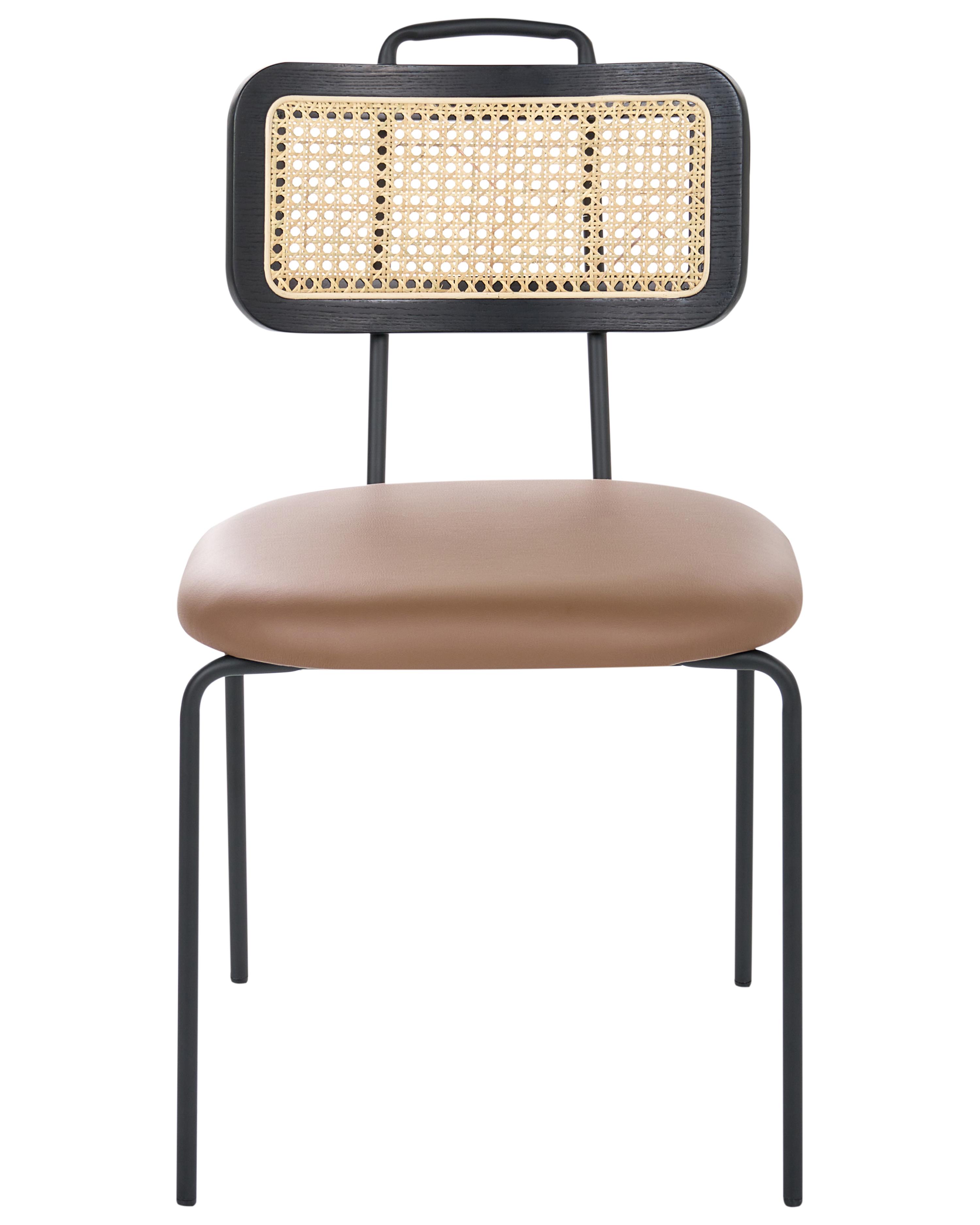 Set van 2 eetkamerstoelen ADELANTO Bruin