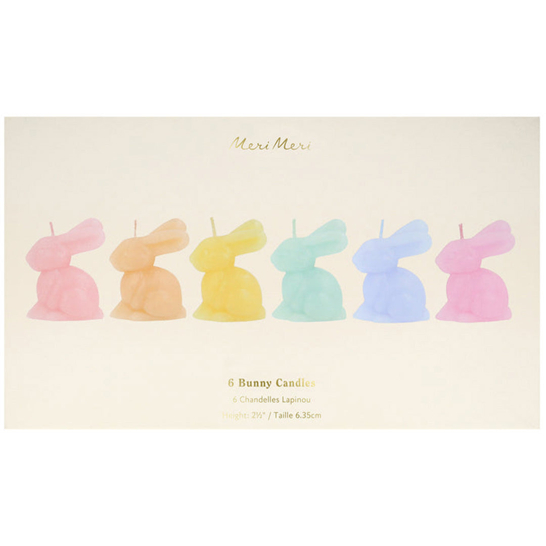 Meri meri feestkaarsjes mini bunny - 6st