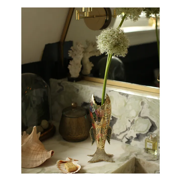Doing Goods Vase Miracle Fish | Gold