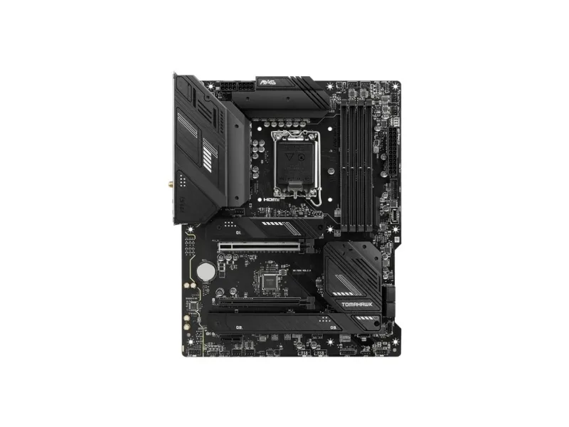 MSI MAG B760 TOMAHAWK WIFI - Bundkort - ATX - LGA1700 sokkel - B760 Chipset - USB 3.2 Gen 1, USB 3.2 Gen 2, USB-C 3.2 Gen2, USB-C 3.2 Gen 2x2 - 2.5 Gigabit LAN, Wi-Fi 6E, Bluetooth - onboard grafik (CPU påkrævet) - HD Audio (8-kanaler)