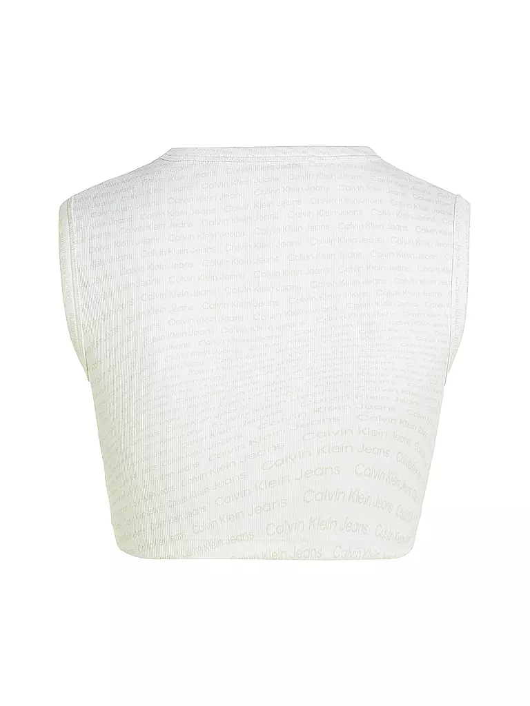 CALVIN KLEIN JEANS Top Cropped Fit  weiss