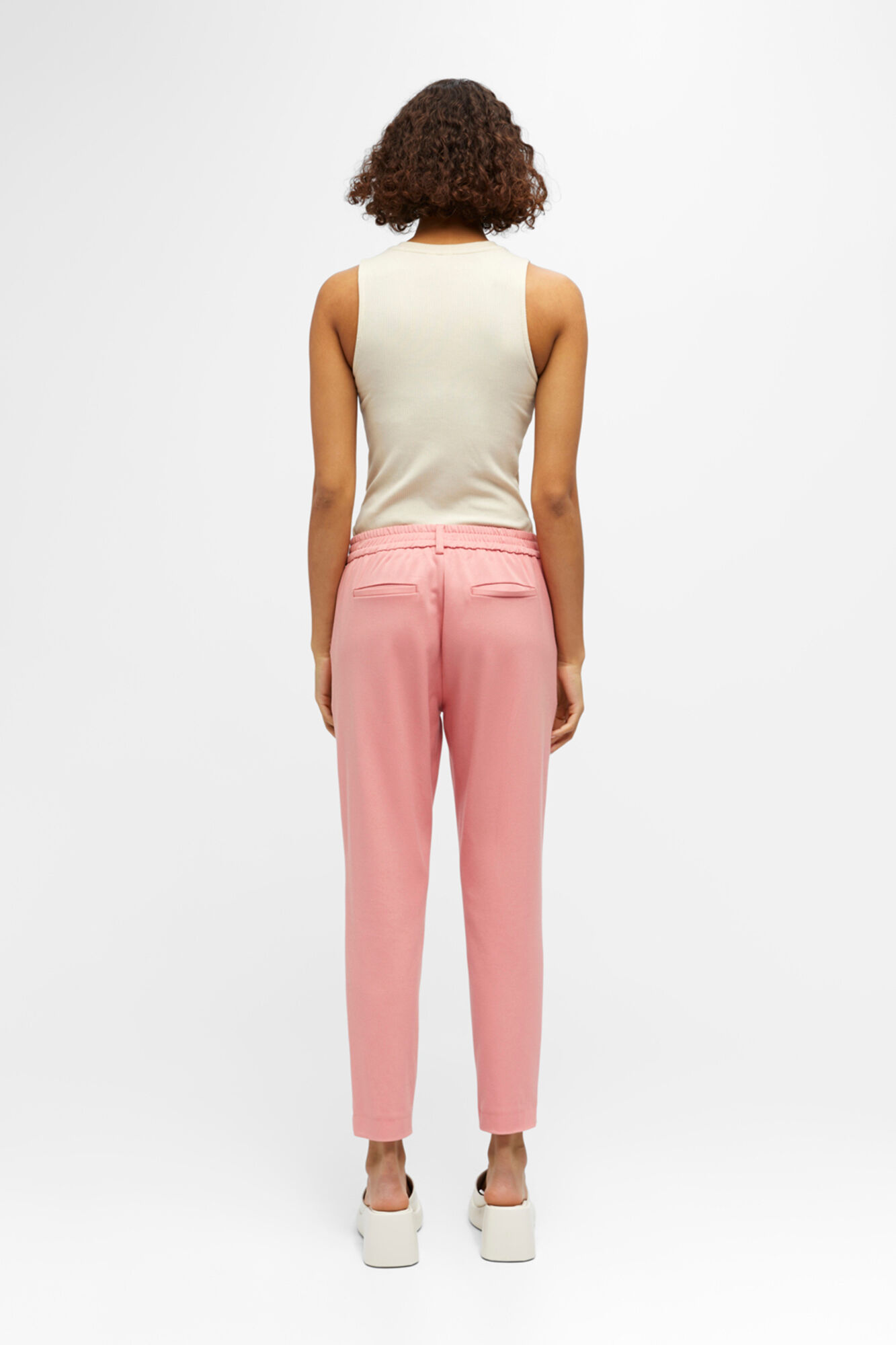 Calça reta - Rosa