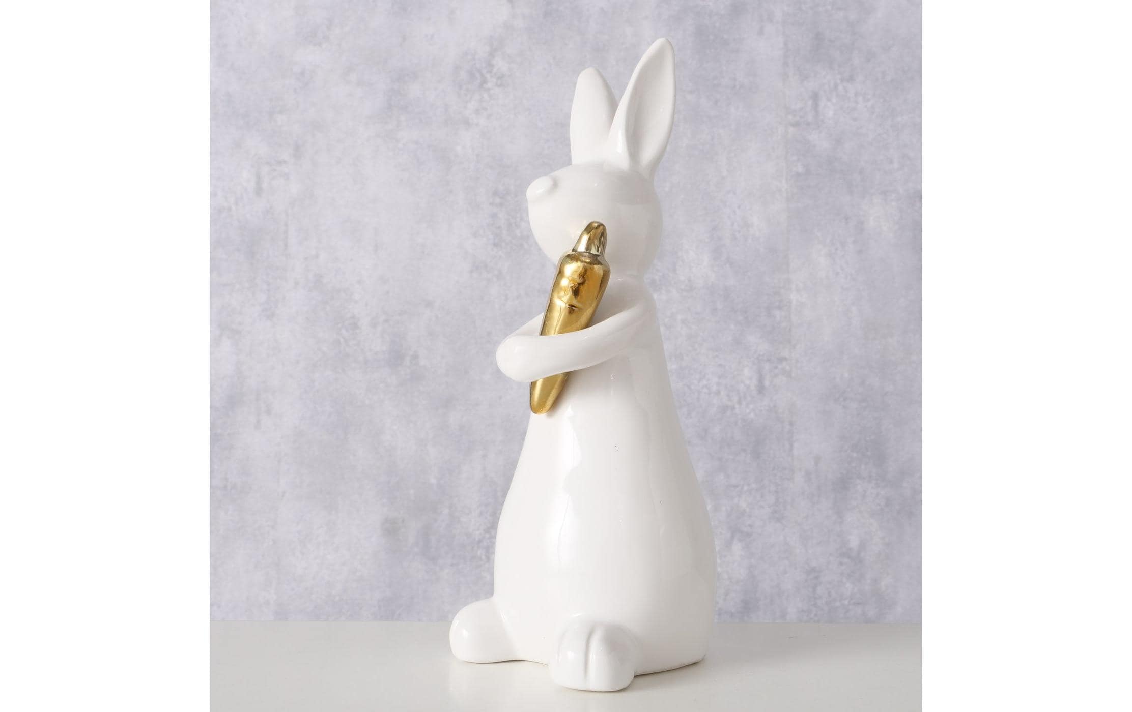 Aufsteller Hase Hopsi 17 cm, Keramik, WeissOsterdeko