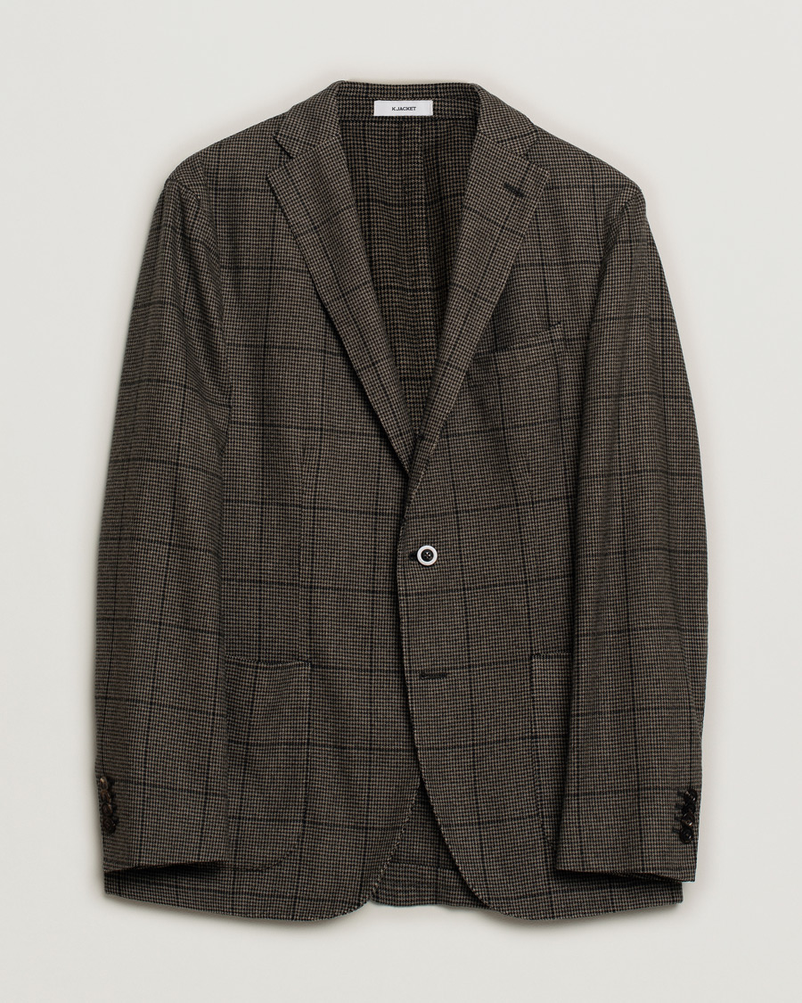 Boglioli K Jacket Wool Check Blazer Brown