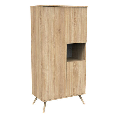 Armoire 1 Grande & 2 Petites Portes SEVENTIES Bois - SAUTHON