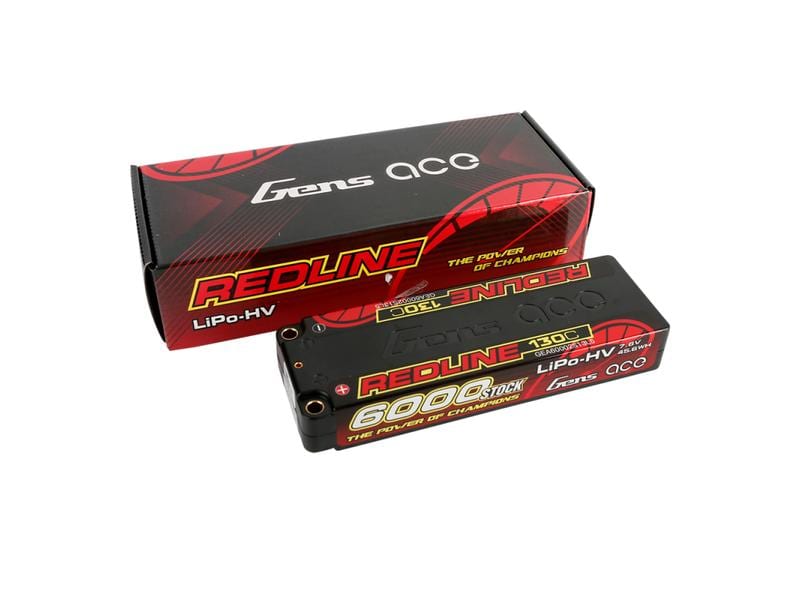 Gens ace RC-Akku LiHV 6000 mAh 7.6 V 130C Redline 2S2P LiHV Hardcase Akku für Fahrzeuge