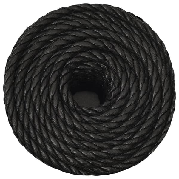 vidaXL Arbeidstau svart 16 mm 50 m polypropylen