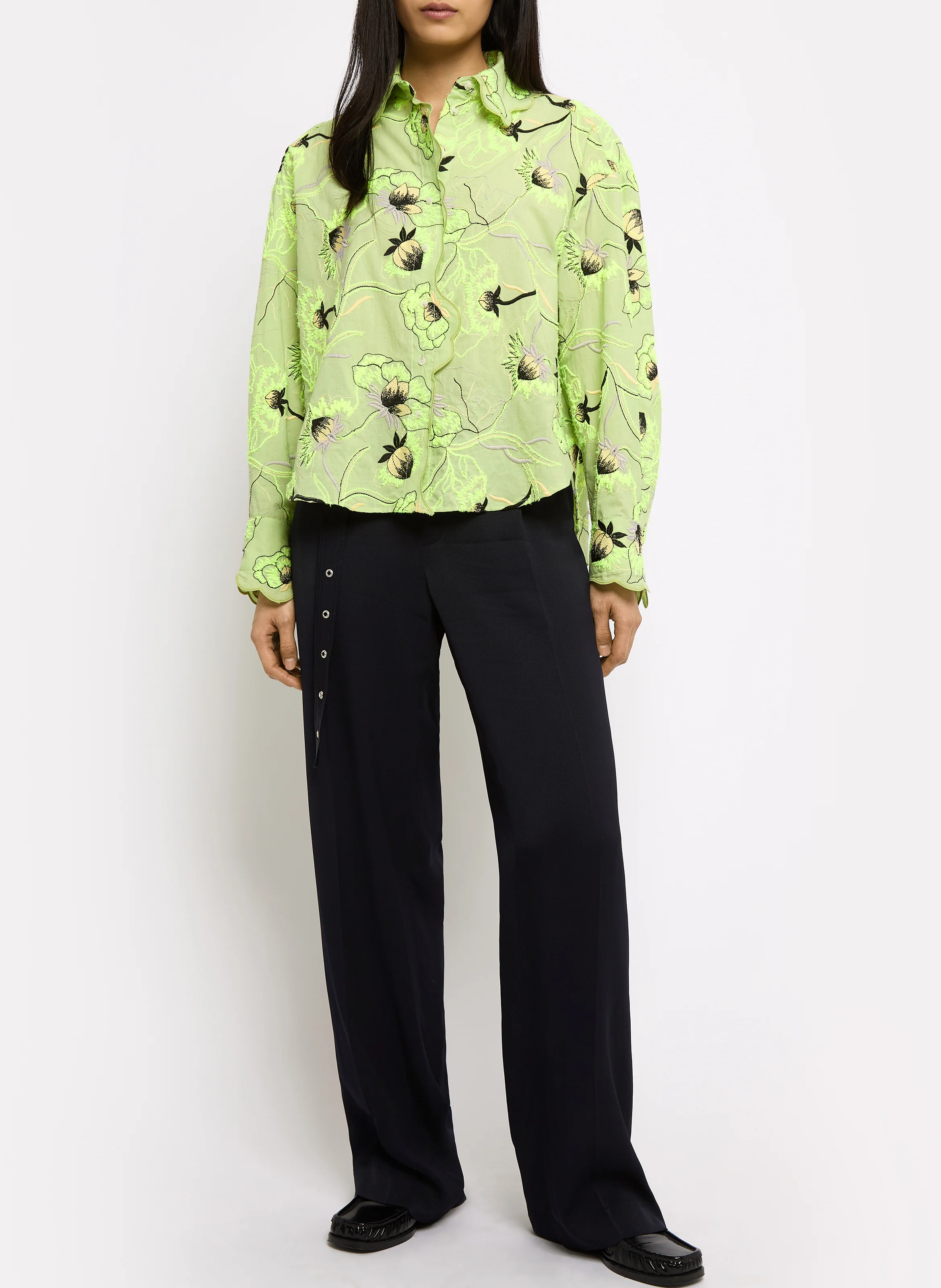 REESE - Chemise oversize col classique| Vert
