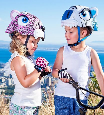 Crazy Safety Fahrradhelm m. Leicht - Leopard - Pink