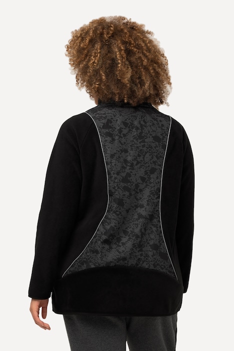 Fleecejacke, Color-Paspel, Stehkragen, 2-Wege-Zipper