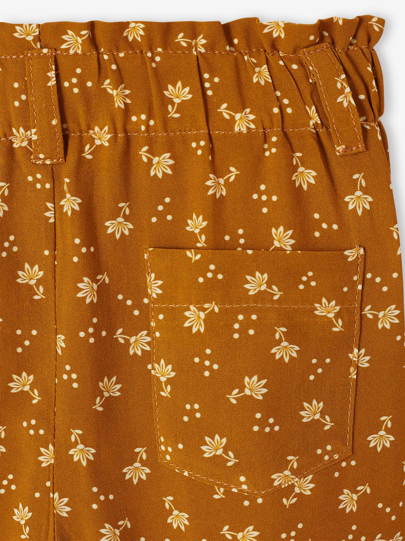 Calças fluidas coral para bebê
