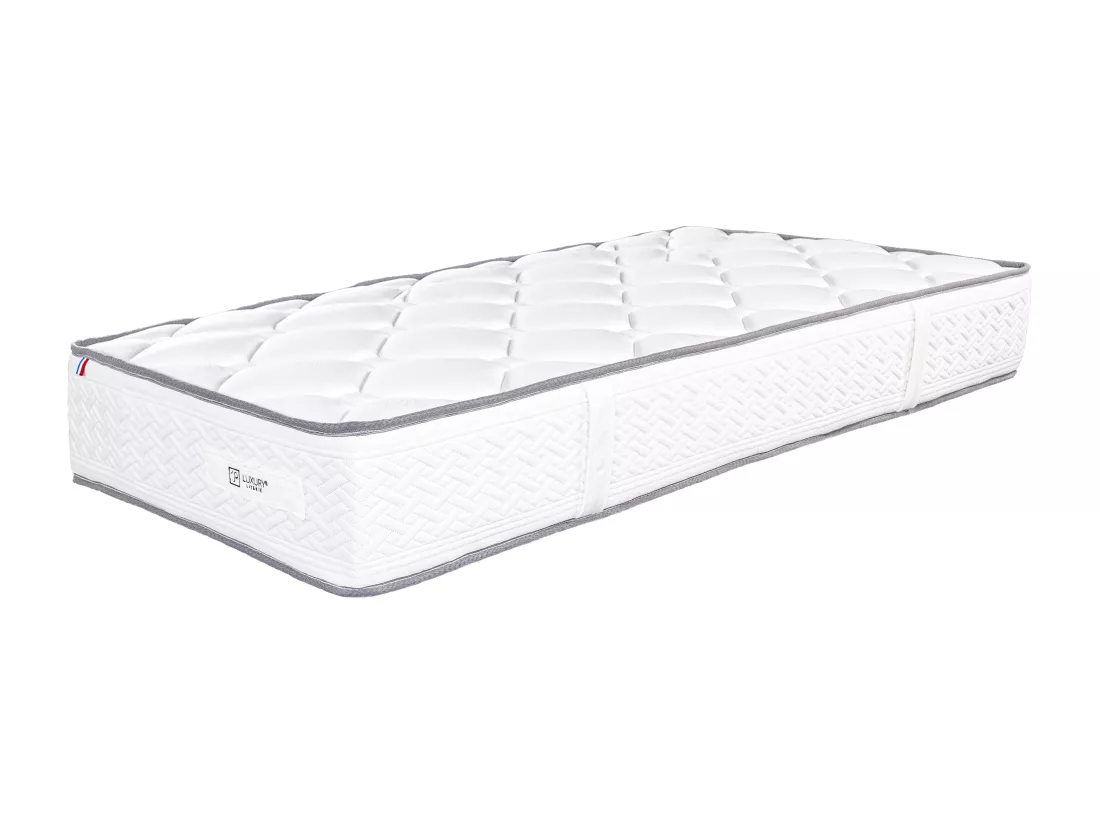 Matelas 90x190 cm, Iris, 20 cm, mémoire de forme, ferme + 1 oreiller + couette
