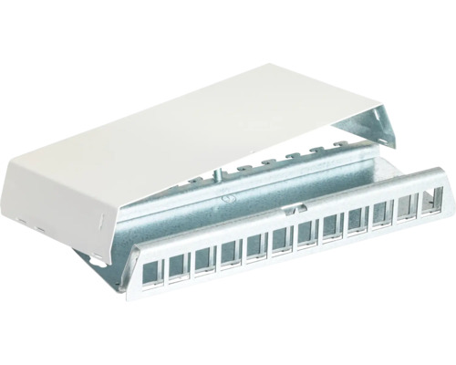 Rutenbeck Patchpaneel, leeg, voor 12-polige Keystone connectoren, zuiver wit