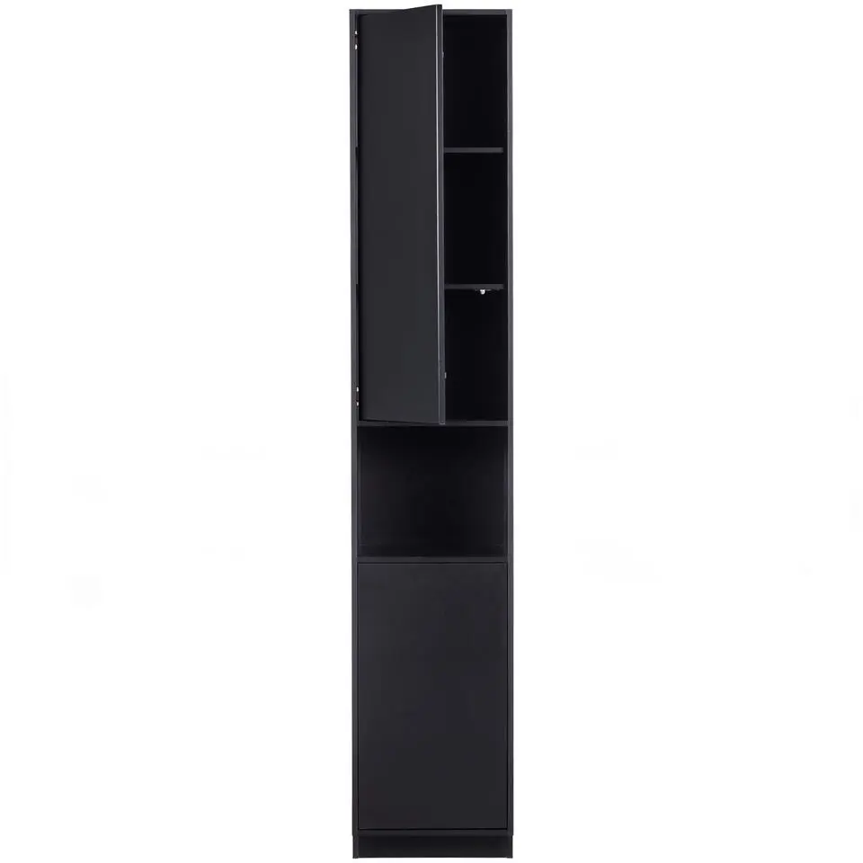 WOOOD Finca Opbergkast - Zwart - 210x39,5x40