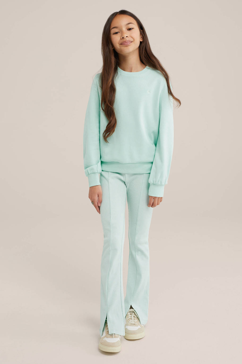 WE Fashion sweater mintgroen